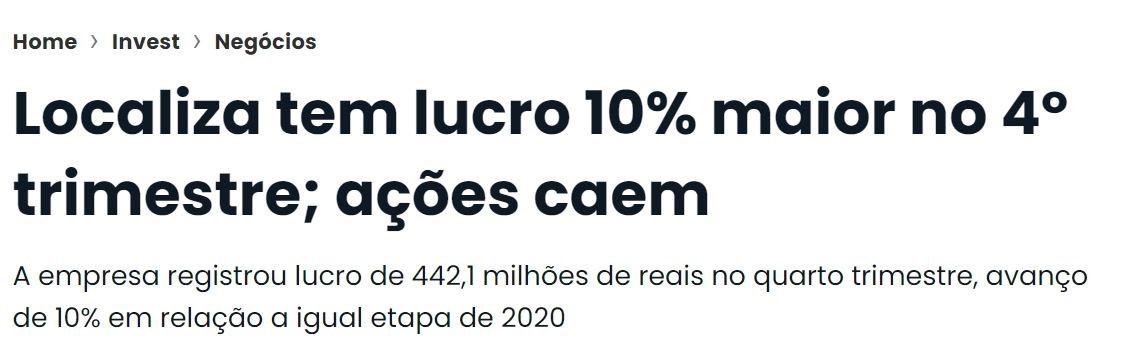 Localiza lucro