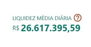 Liquidez média diária Simpar